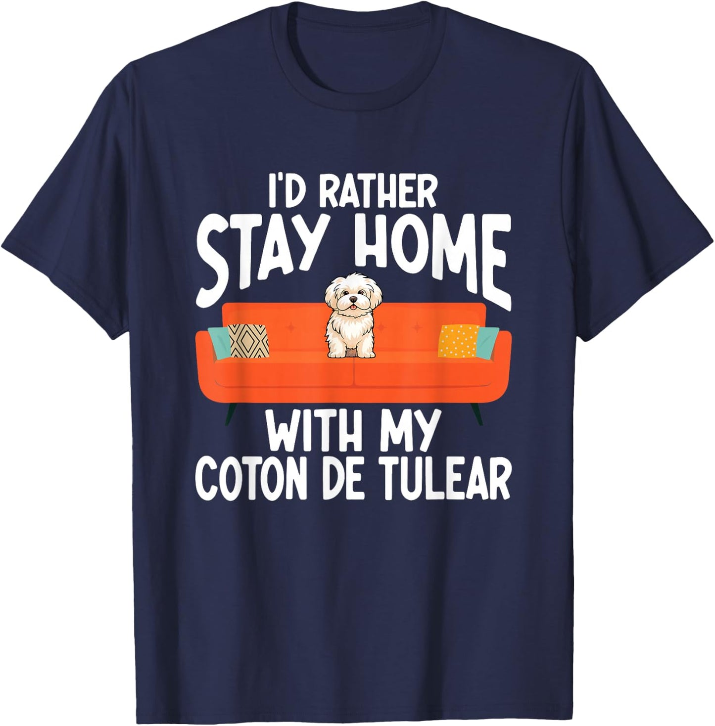 Coton De Tulear Lover Funny Dog Owner Pet Coton De Tulear Women Girls Kids T-Shirt - T-Shirt | Navy