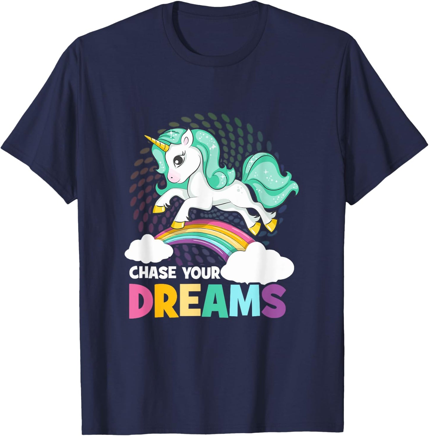 Chase Your Dreams Unicorn T-Shirt - T-Shirt | Navy