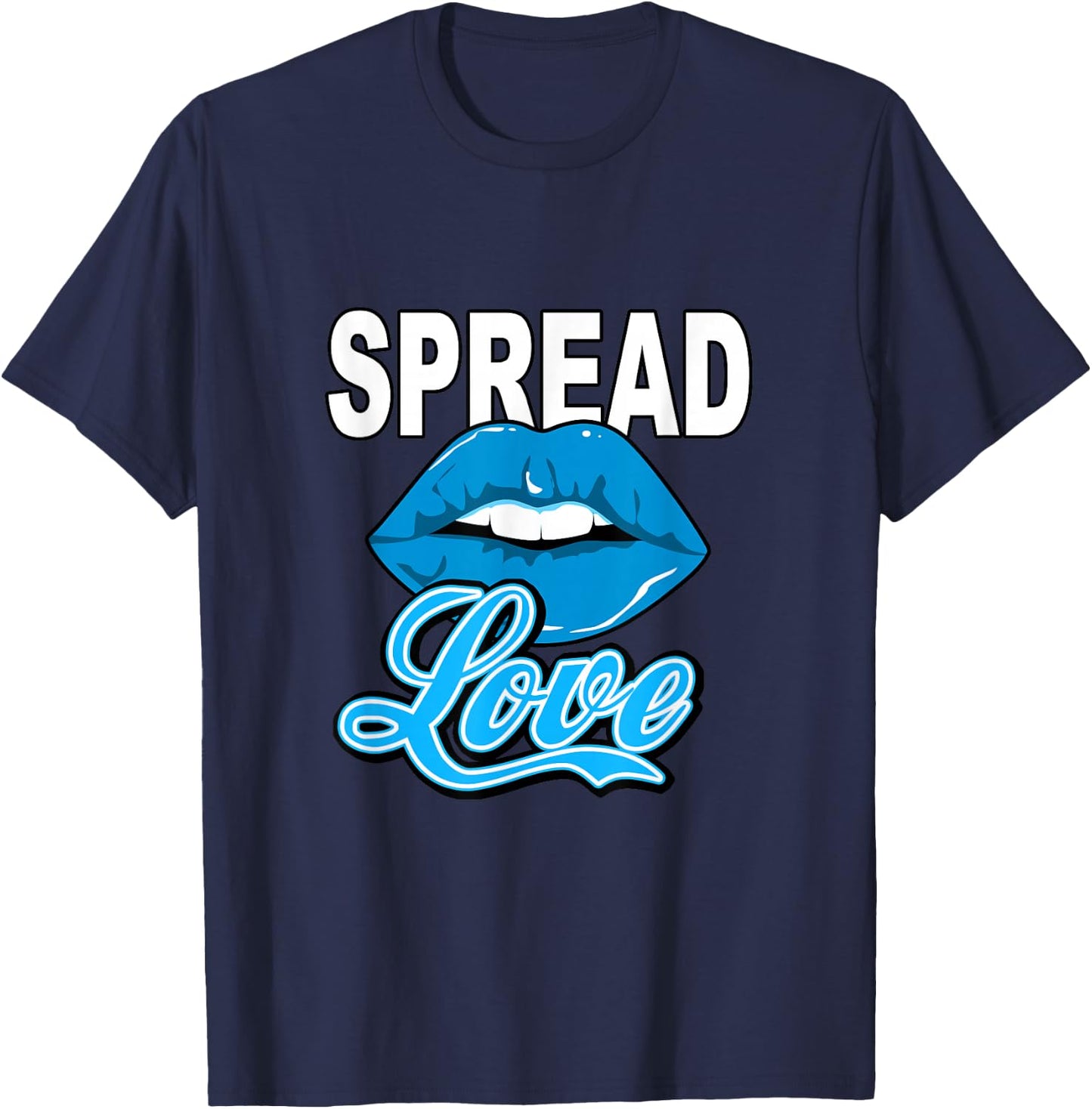 Blue Spread All The LOVE Blue Graphic T-Shirt - T-Shirt | Navy