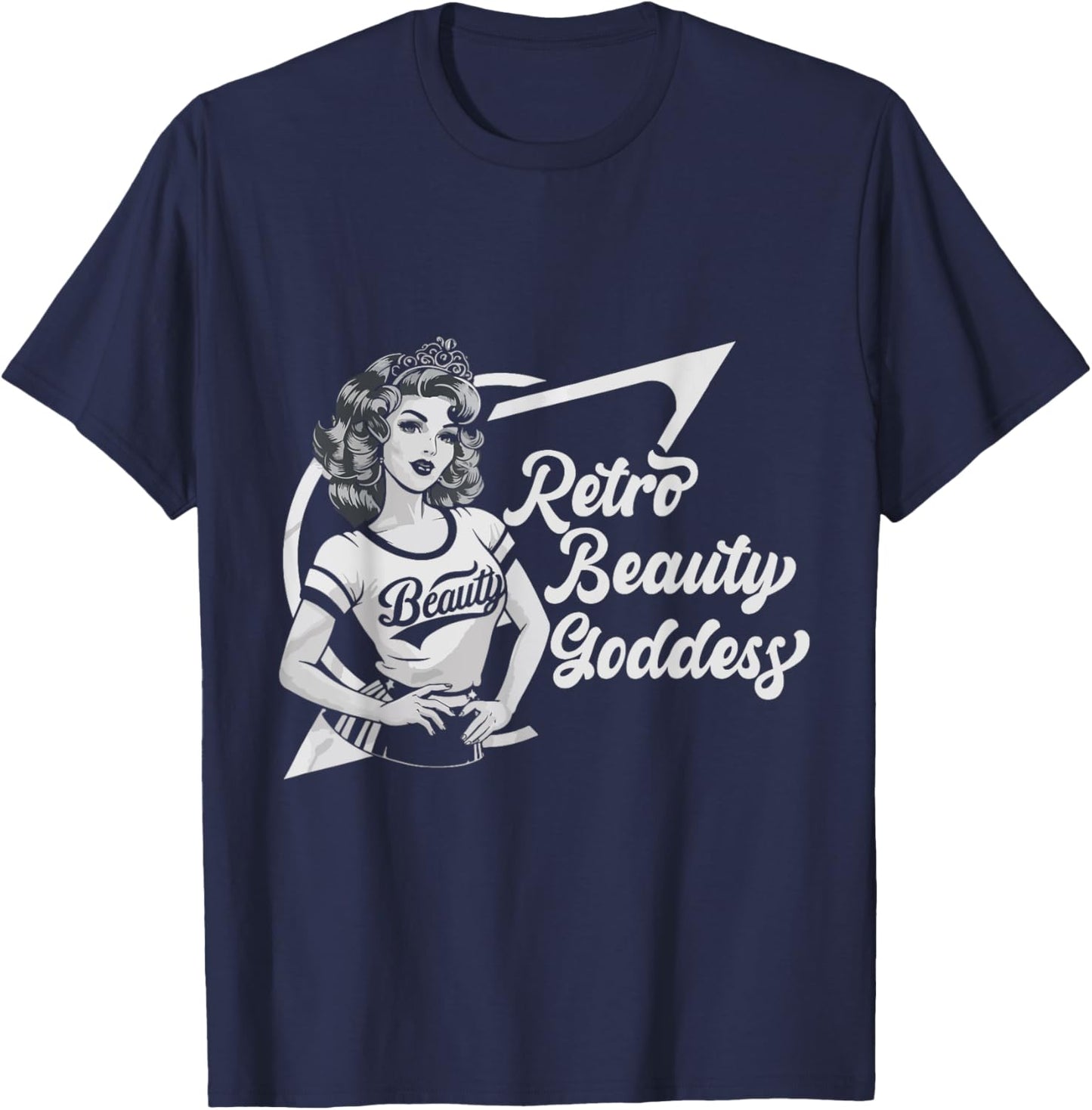 Pinup Girl Beauty Sassy Vintage American Retro Girls T-Shirt - T-Shirt | Navy