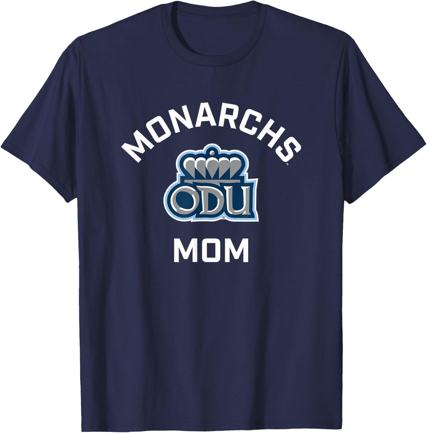 Campus Lab Old Dominion University ODU Monarchs Arched Mom - Blue, Small, -Adult, Short Sleeve, College Team T-Shirt - T-Shirt | Navy