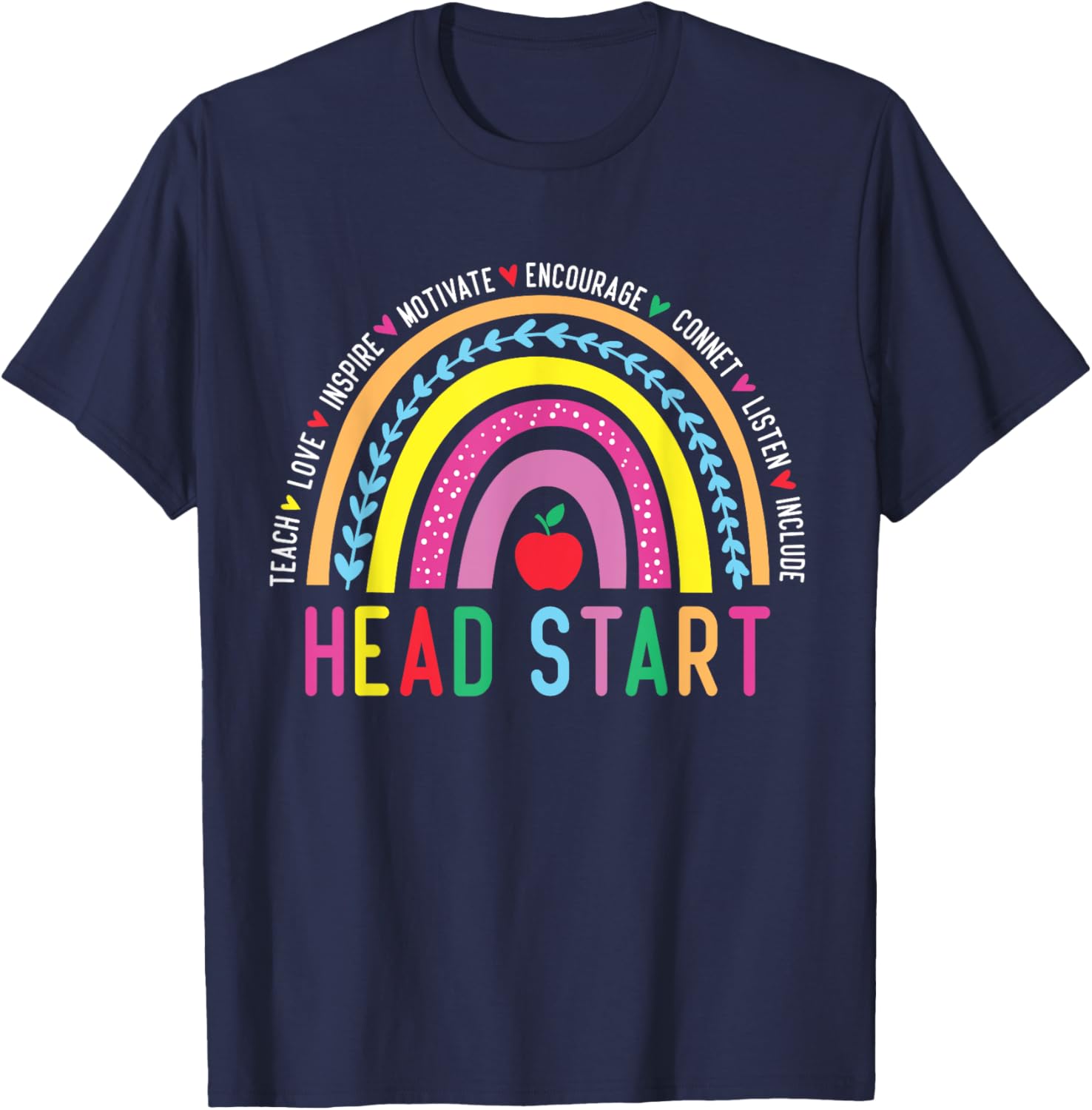 Back to School Head Start Squad Homeschool Headstart Teacher T-Shirt - T-Shirt | Navy