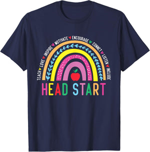 Back to School Head Start Squad Homeschool Headstart Teacher T-Shirt - T-Shirt | Navy