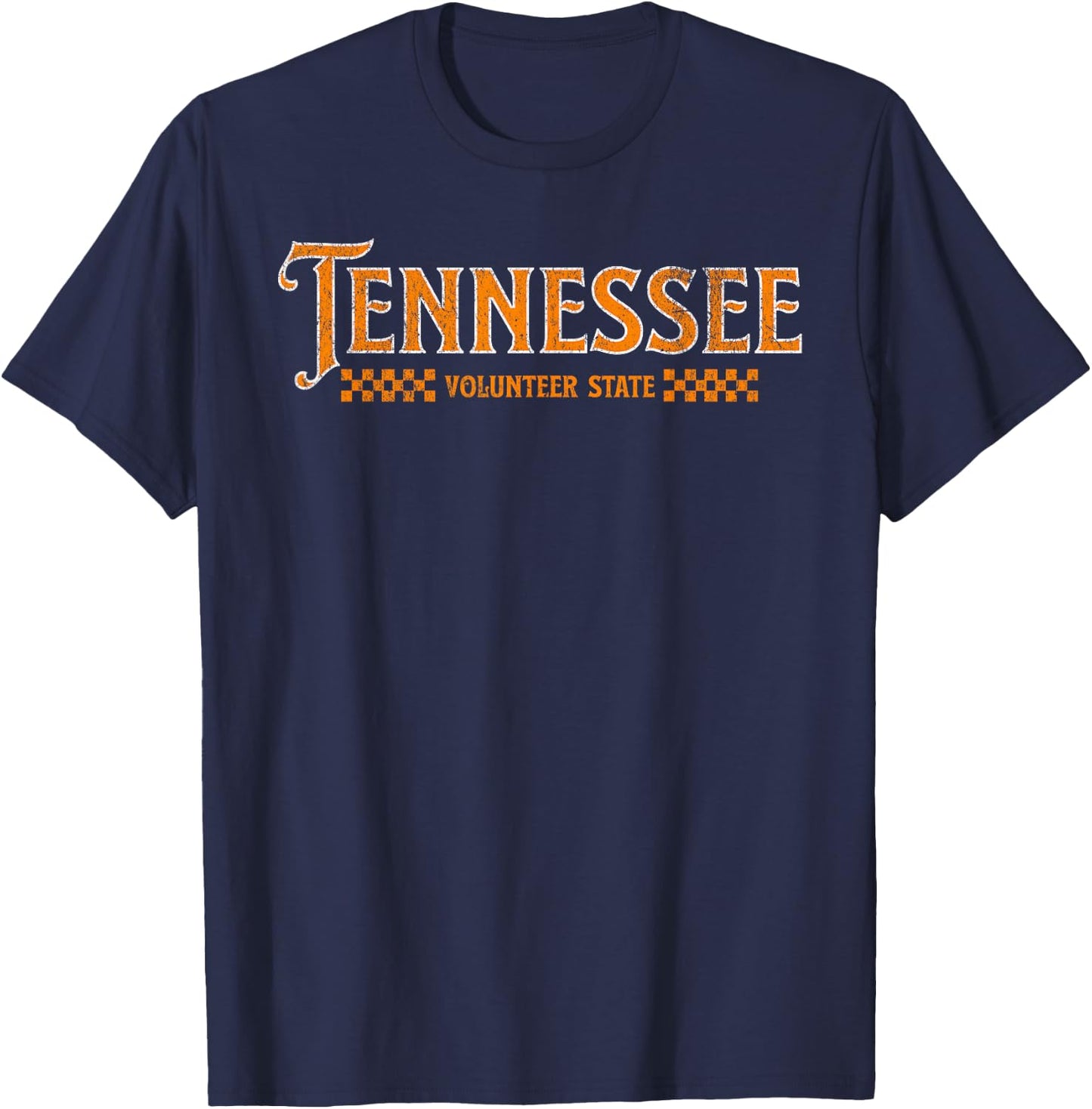 Vintage Tennessee Volunteer State, TN Orange Coonhound T-Shirt - T-Shirt | Navy