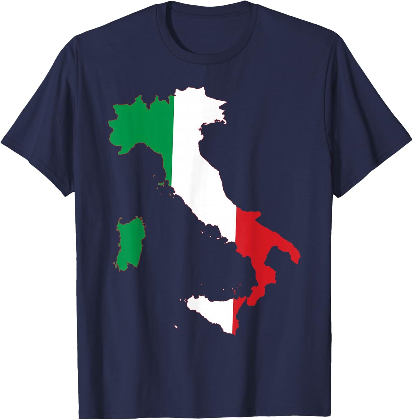 Italy Flag Heart Heartbeat for Italy Men Women Kids T-Shirt - T-Shirt | Navy