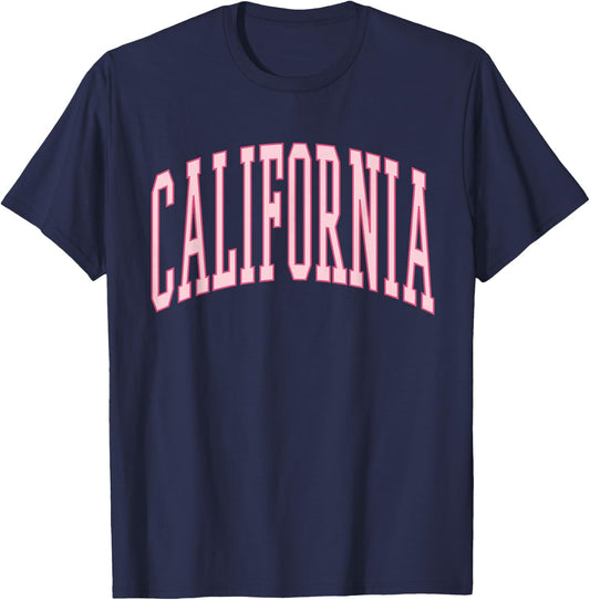 California Cute Preppy Aesthetic Tweens Teen Girls T-Shirt - T-Shirt | Navy