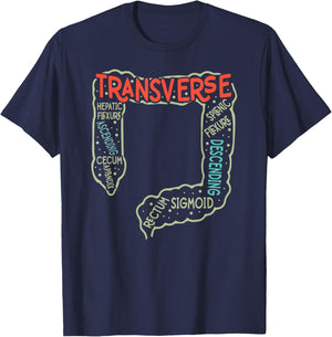 Endoscopy Nurse GI Endo Tech Colonoscopy Colon Anatomy T-Shirt - T-Shirt | Navy