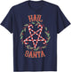 Hail Santa Funny Christmas Pajamas Heavy Metal Xmas Holiday T-Shirt - T-Shirt | Navy