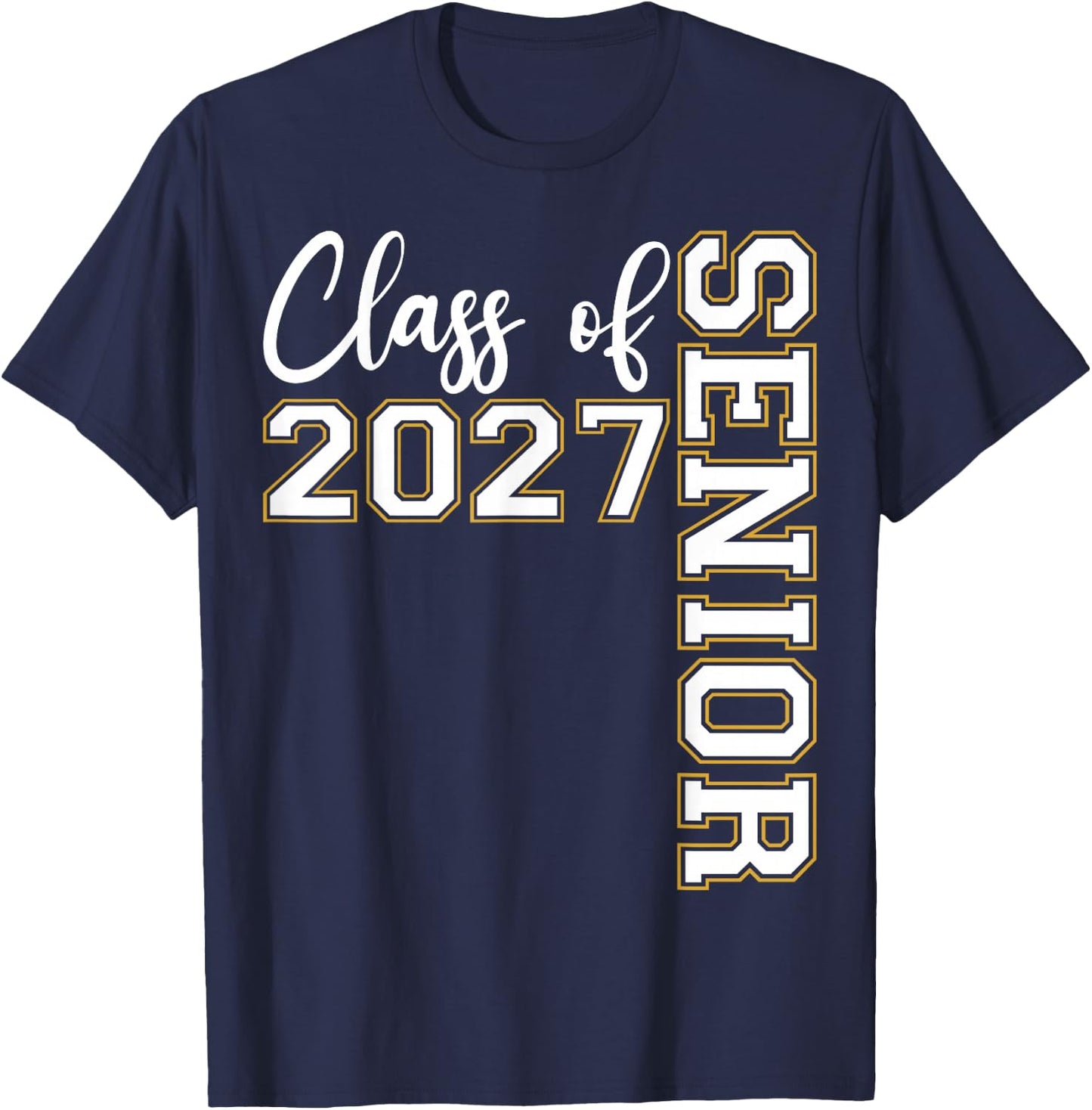 Senior Class of 2027 Graduation T-Shirt - T-Shirt | Navy