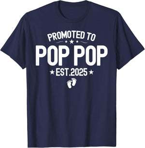 Promoted To Pop-pop Est 2025 Soon To Be Pop pop T-Shirt - T-Shirt | Navy