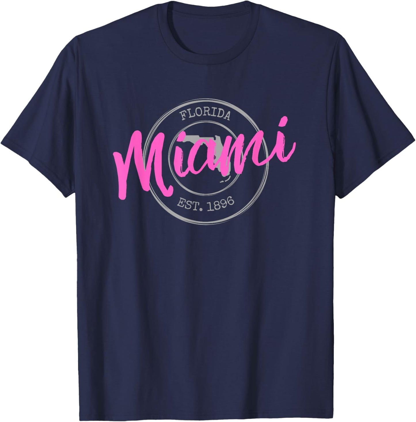 Retro Miami, Florida 305 Area Code Miami City Souvenir T-Shirt - T-Shirt | Navy