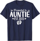 Promoted to Auntie Est 2025 Soon To Be New Aunt Baby Reveal T-Shirt - T-Shirt | Navy