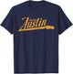 Austin Texas Guitar Neck T-Shirt - T-Shirt | Navy