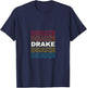 I Love Drake Personalized Retro Sunset First Name T-Shirt - T-Shirt | Navy
