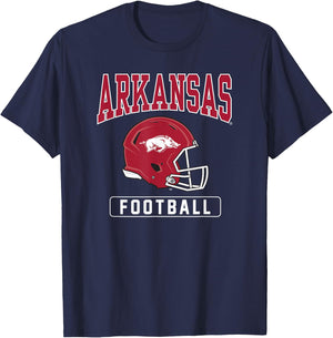 University of Arkansas Razorbacks Football Helmet T-Shirt - T-Shirt | Navy