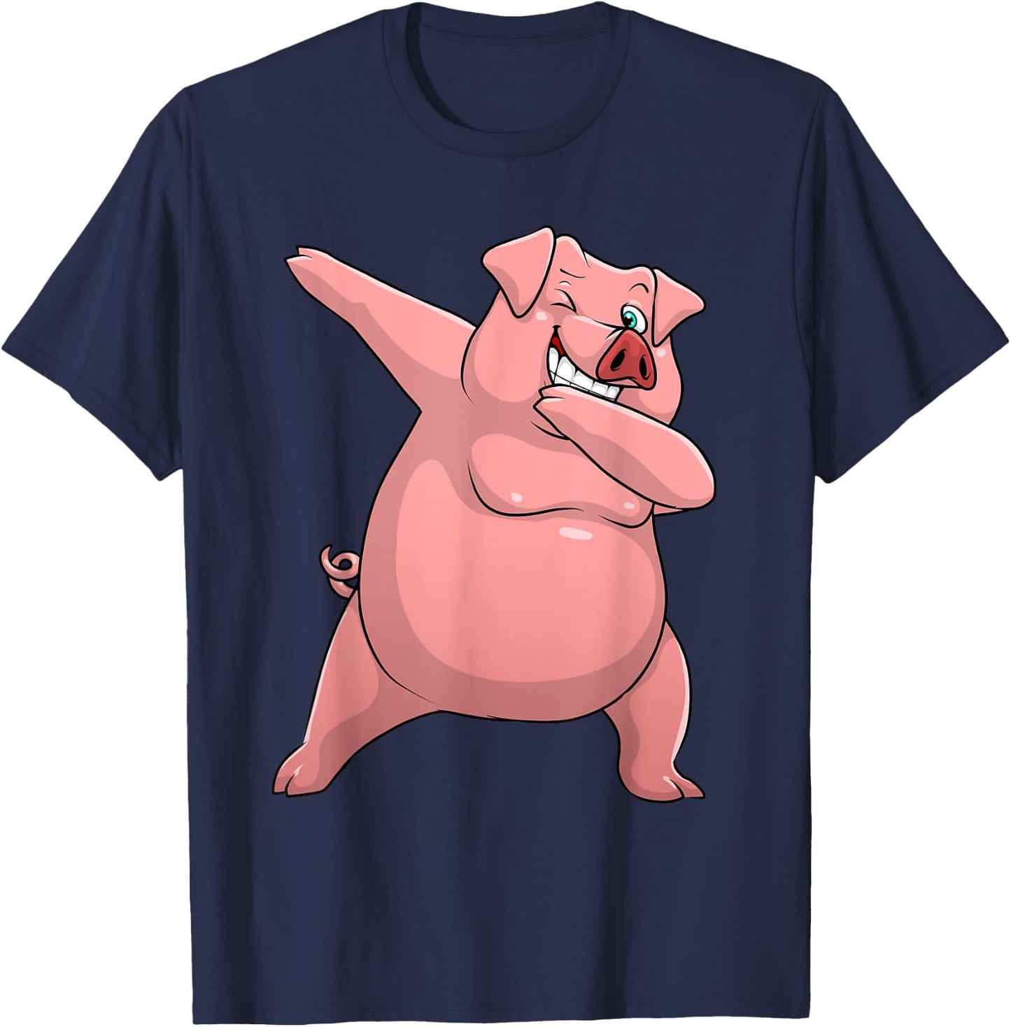 Cute Pig Art Women Kids Livestock Farming Pig Lovers T-Shirt - T-Shirt | Navy