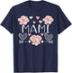 Mami shirt Pink Flowers Mother's Day Mami T-Shirt - T-Shirt | Navy