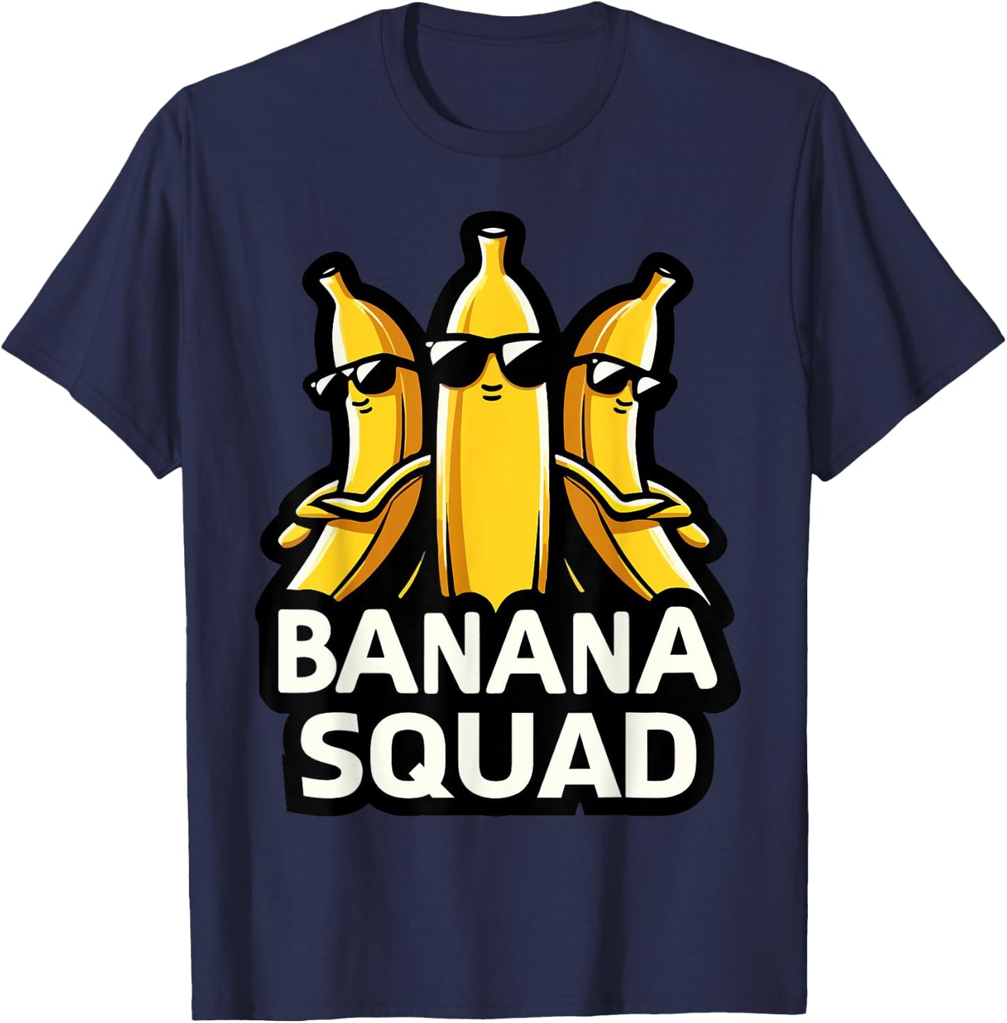 Banana Squad Funny Fruit Banana Lover Team Banana Crew T-Shirt - T-Shirt | Navy