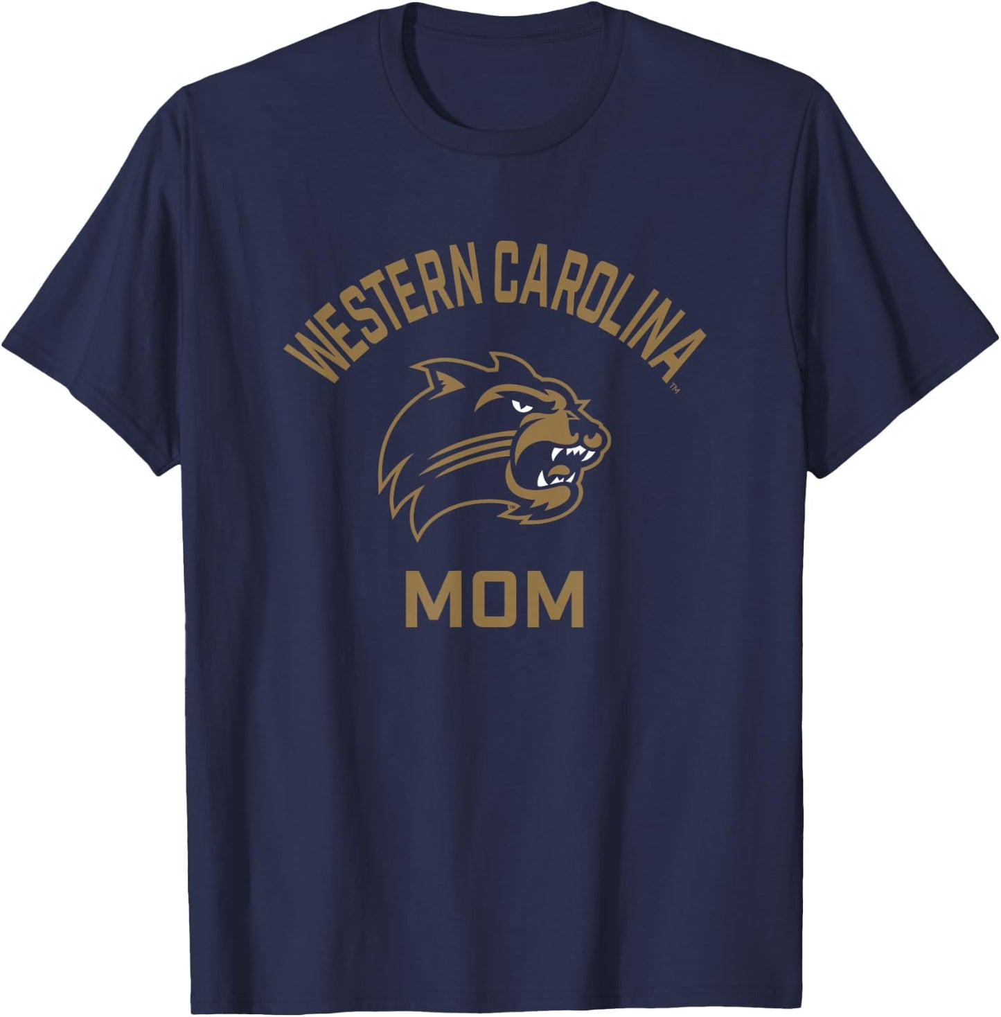Western Carolina University Catamounts Arched Mom T-Shirt - T-Shirt | Navy