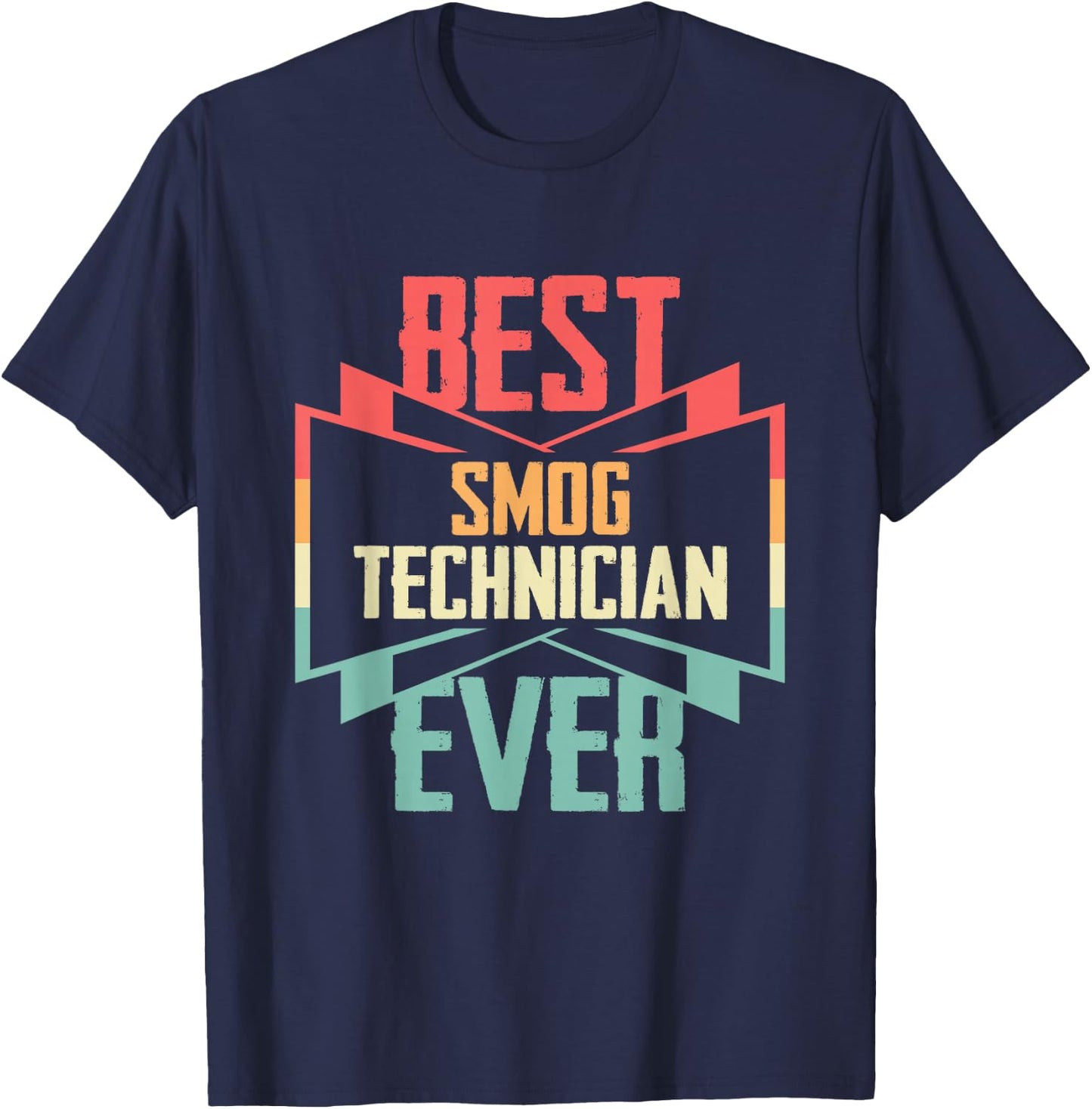 Vintage Best Smog Technician Ever T-Shirt - T-Shirt | Navy