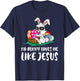 No Bunny Loves Me Like Jesus Easter Egg Bunny Cute T-Shirt - T-Shirt | Navy
