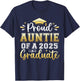 Proud Auntie of a 2025 Graduate Senior Graduation Women T-Shirt - T-Shirt | Navy
