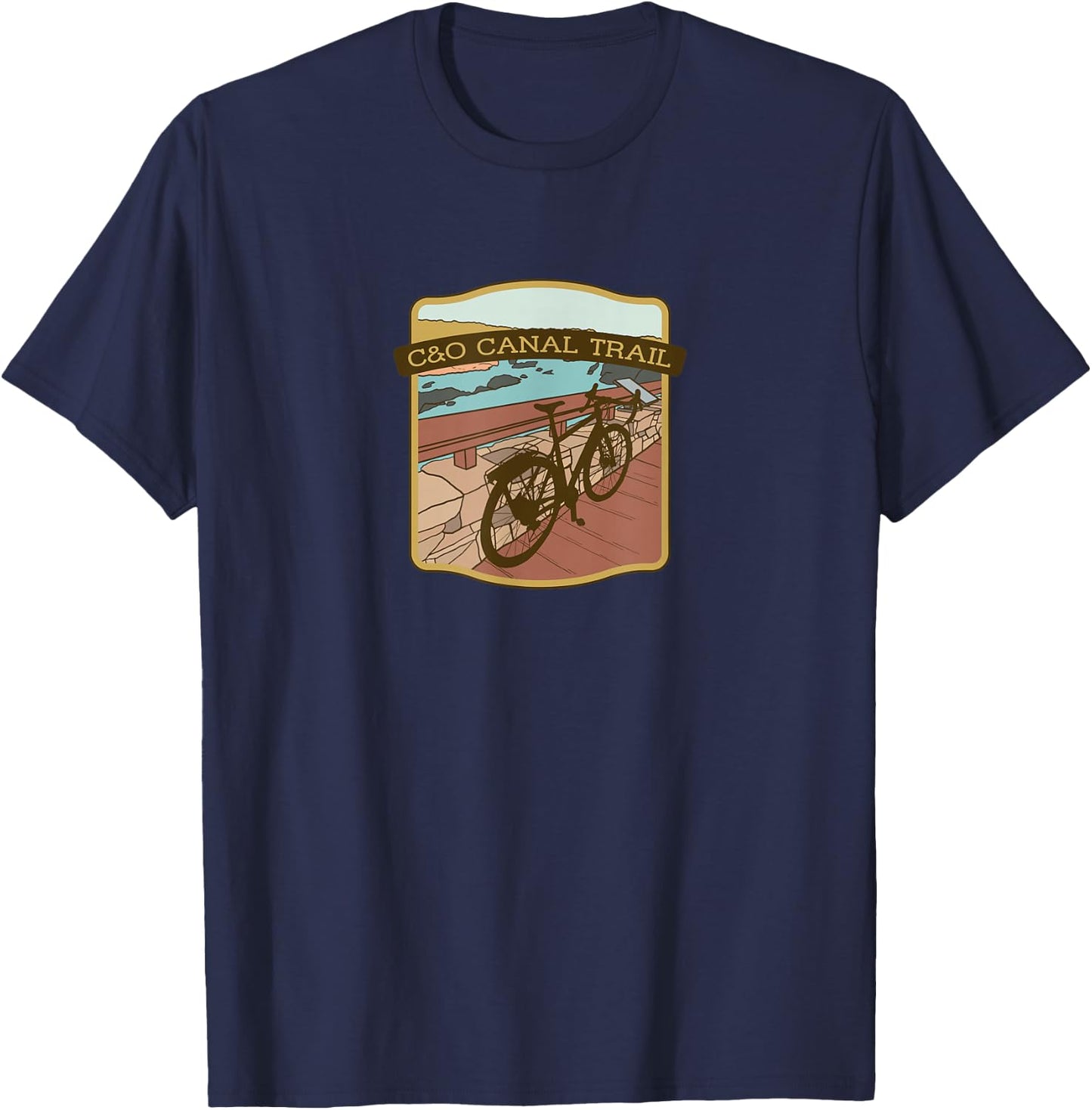 C&O Canal Trail cycling T-Shirt - T-Shirt | Navy