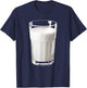 Glass Of Milk Shirt Adult Kids Men Women Glass Milk Costume T-Shirt - T-Shirt | Navy