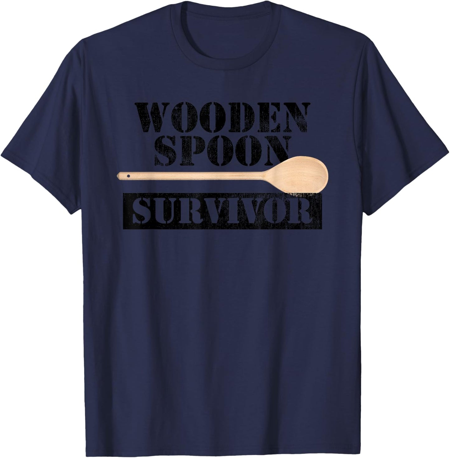 Funny Filipino Pride - Wooden Spoon Survivor T-Shirt - T-Shirt | Navy
