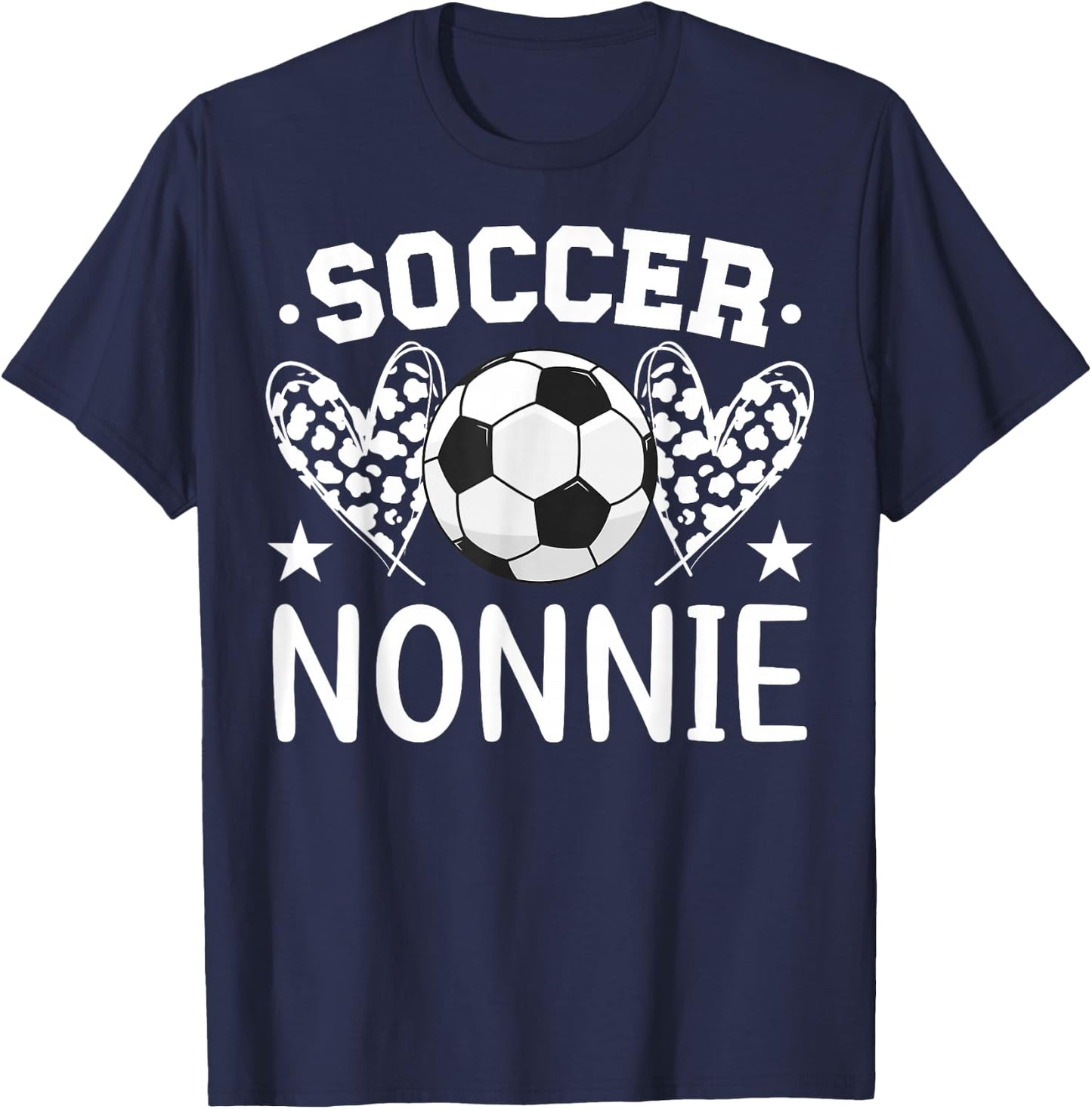 Soccer Nonnie Hearts Nonnie Of A Soccer Player Nonnie T-Shirt - T-Shirt | Navy