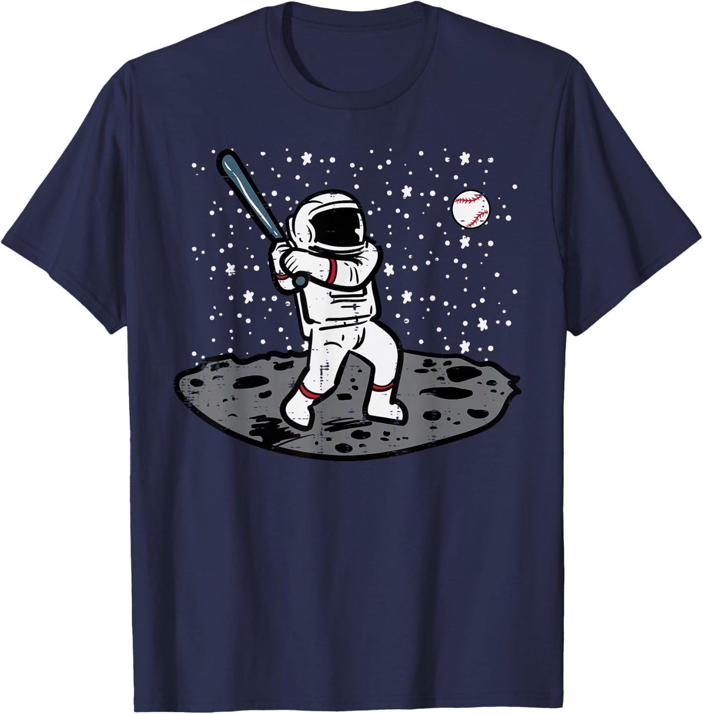 Astronaut Baseball Spaceman Space Galaxy Boys Kids Men Teens T-Shirt - T-Shirt | Navy