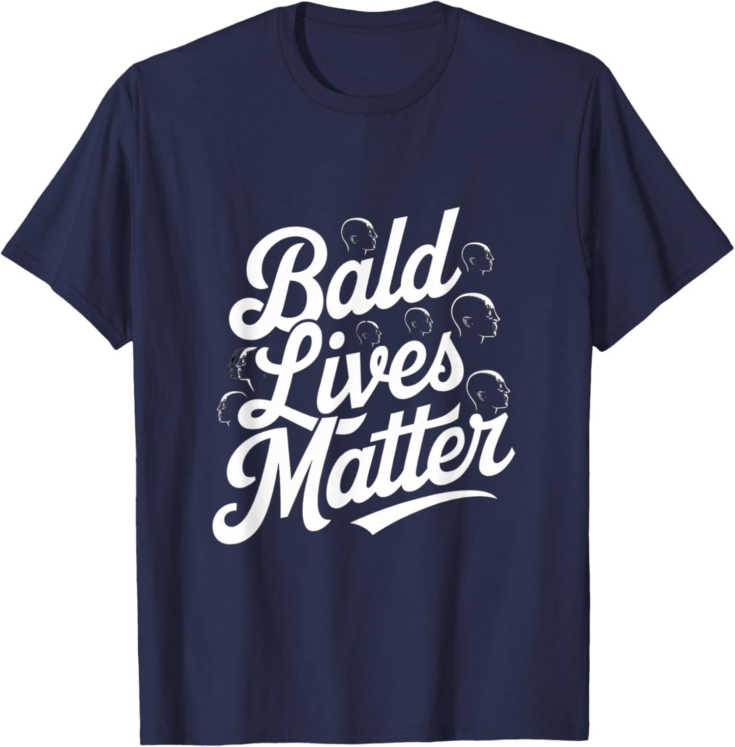 Vintage And Retro Funny Bald Men Quote Bald Lives Matter T-Shirt - T-Shirt | Navy