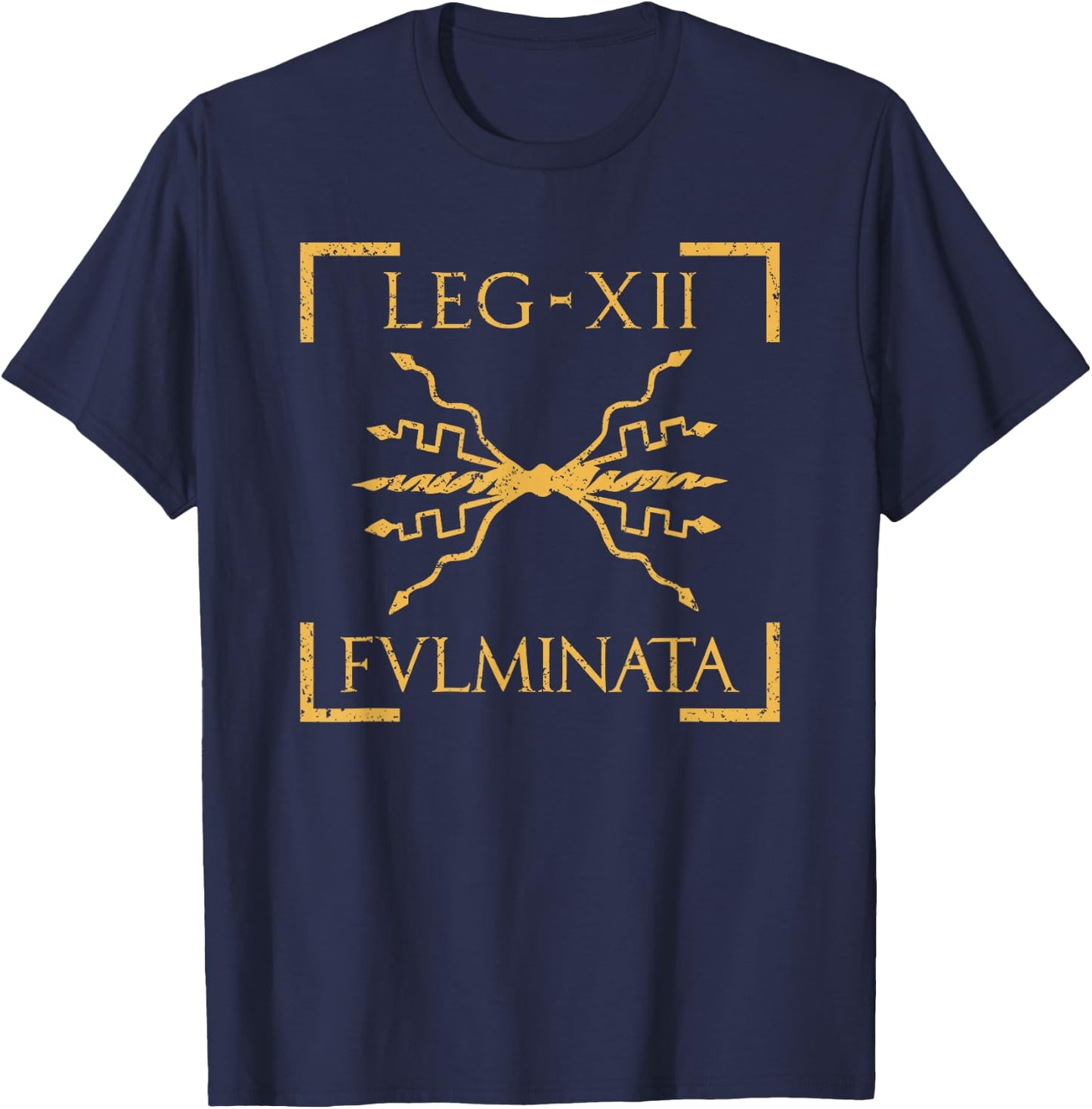 Legio XII Fulminata Thunderbolt Emblem Roman Legion T-Shirt - T-Shirt | Navy
