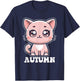 Autumn Cute Cat Kitten Design for Girls Name Autumn T-Shirt - T-Shirt | Navy