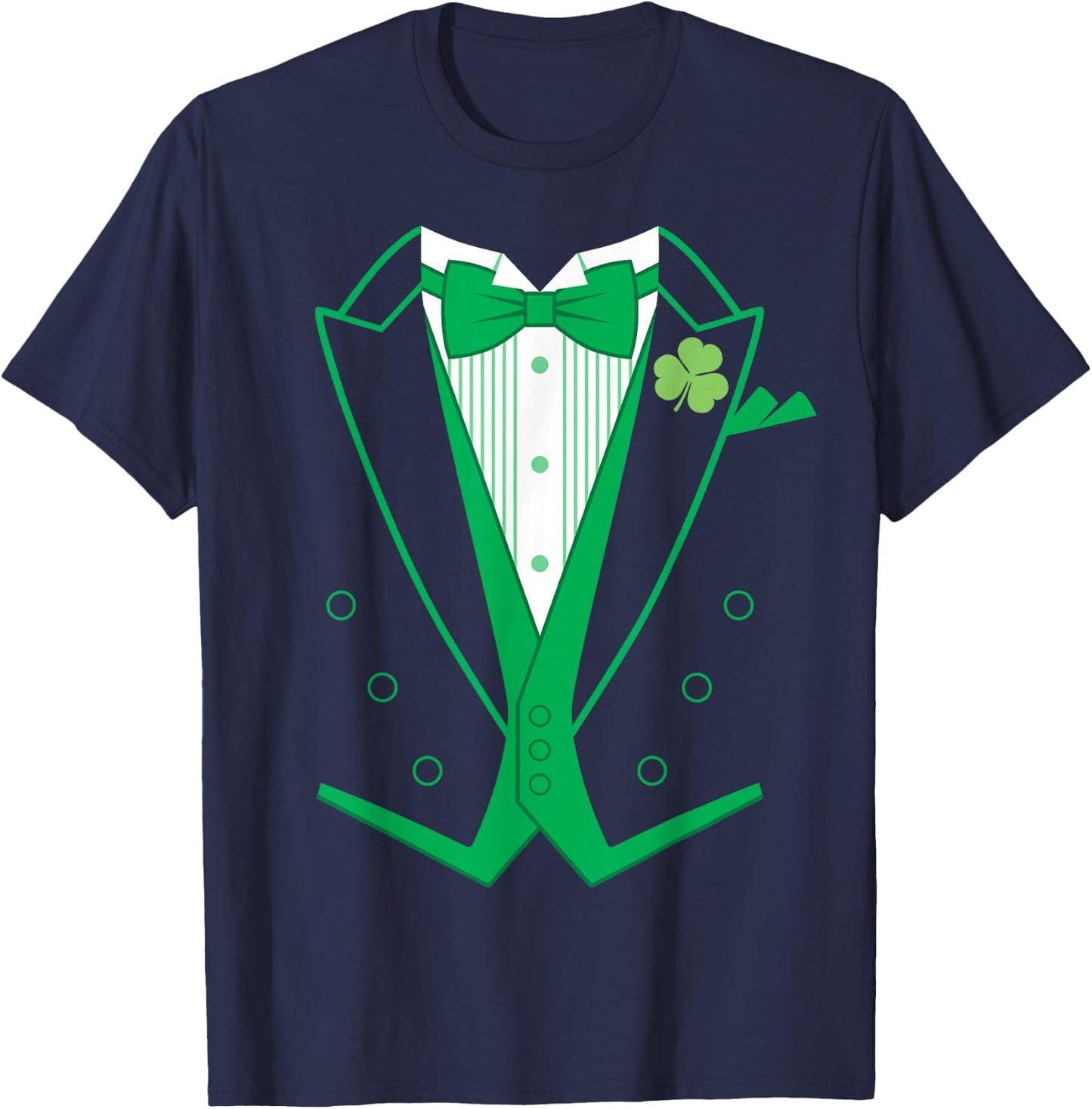 Irish Formal Tuxedo St. Patrick's Day T-Shirt - T-Shirt | Navy