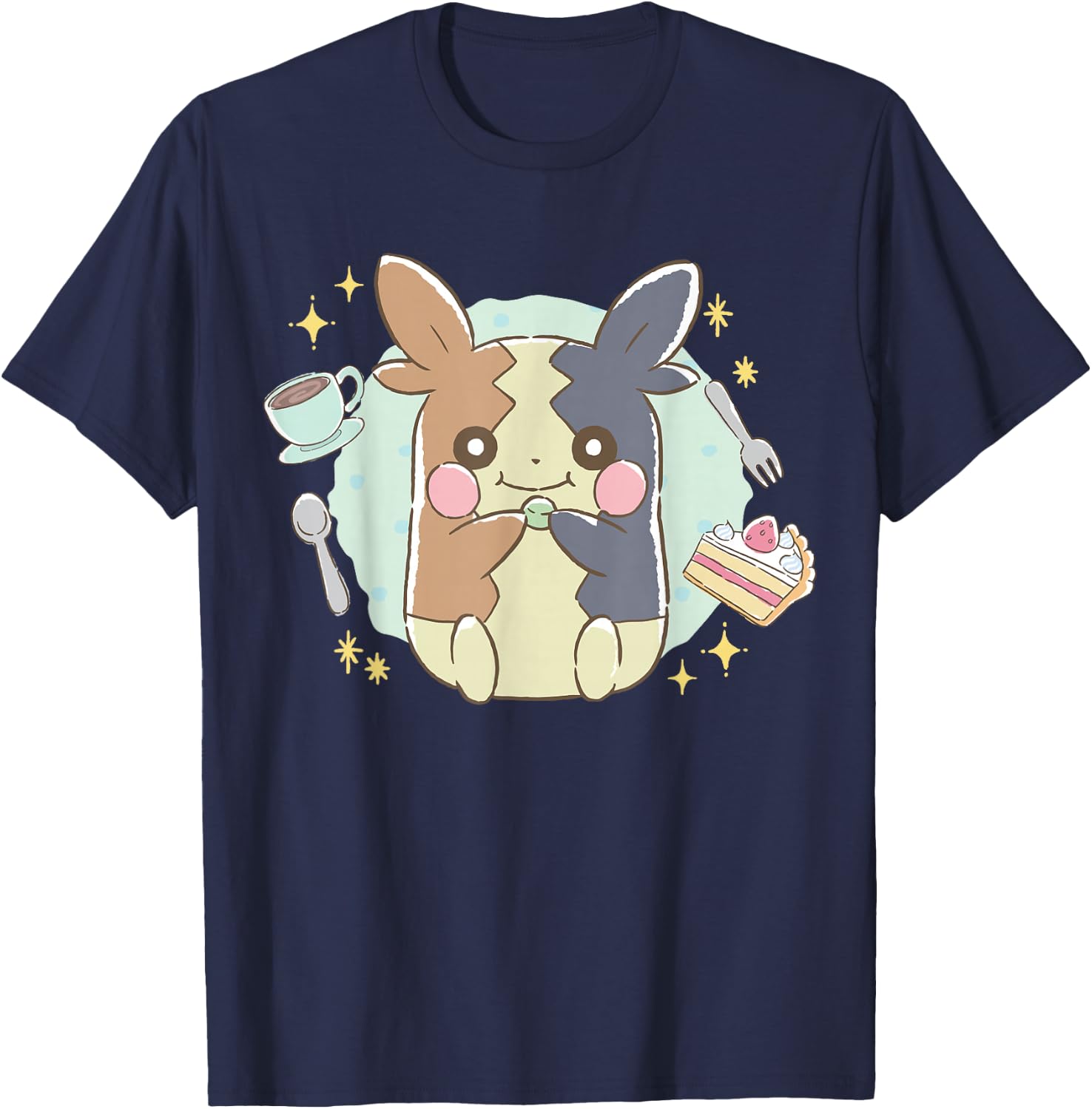 Pokémon - Snuffuzz Cafe Coffee Cake T-Shirt - T-Shirt | Navy