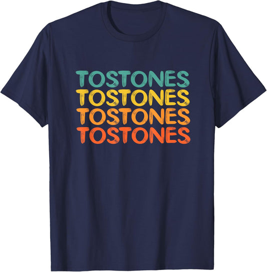 Tostones, word art design favorite Caribbean foods, Latin T-Shirt - T-Shirt | Navy