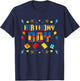 Birthday Boy Master Builder Building Blocks Matching Kids T-Shirt - T-Shirt | Navy