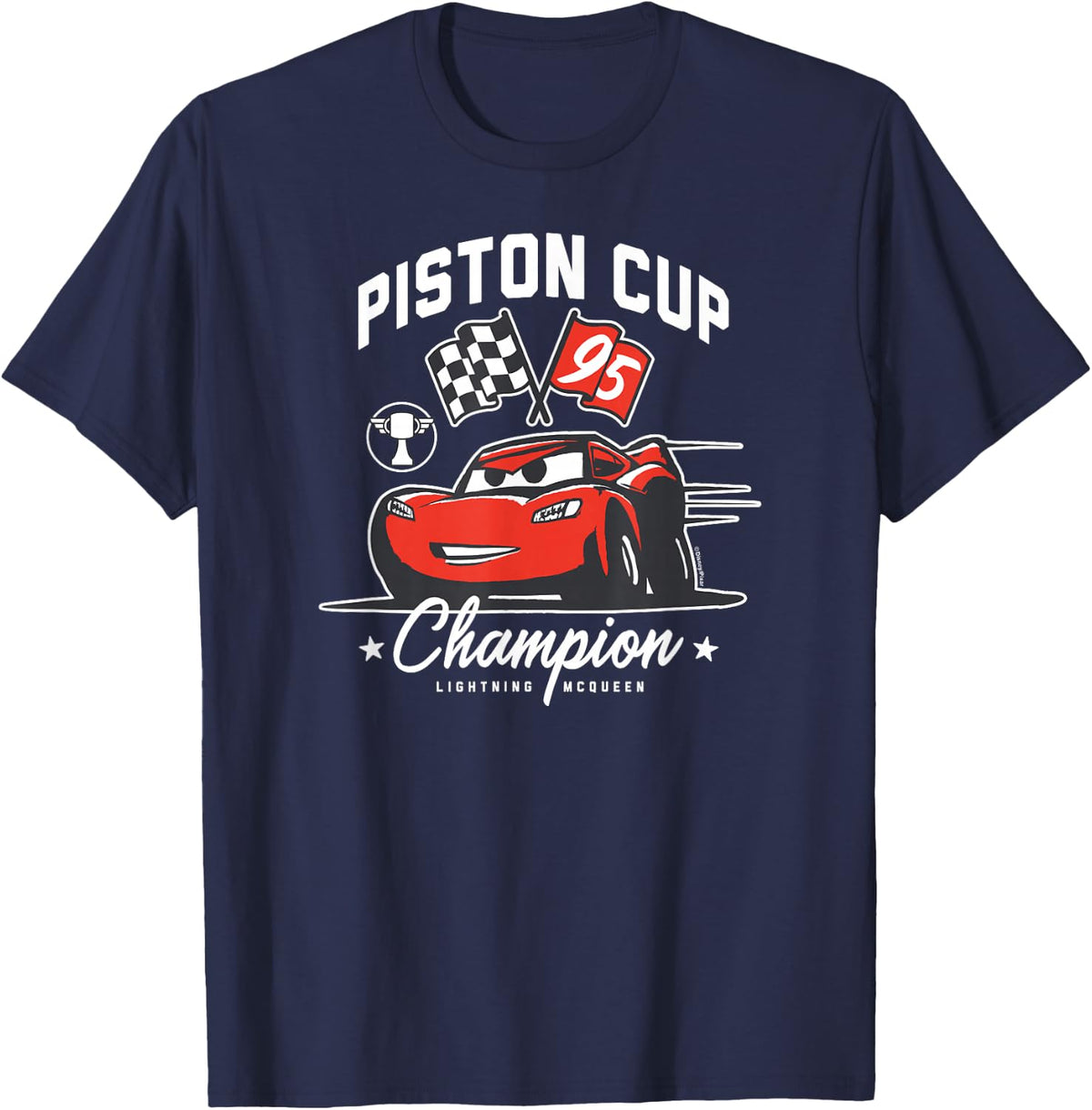 Cars - Piston Cup Champion McQueen T-Shirt - T-Shirt | Navy
