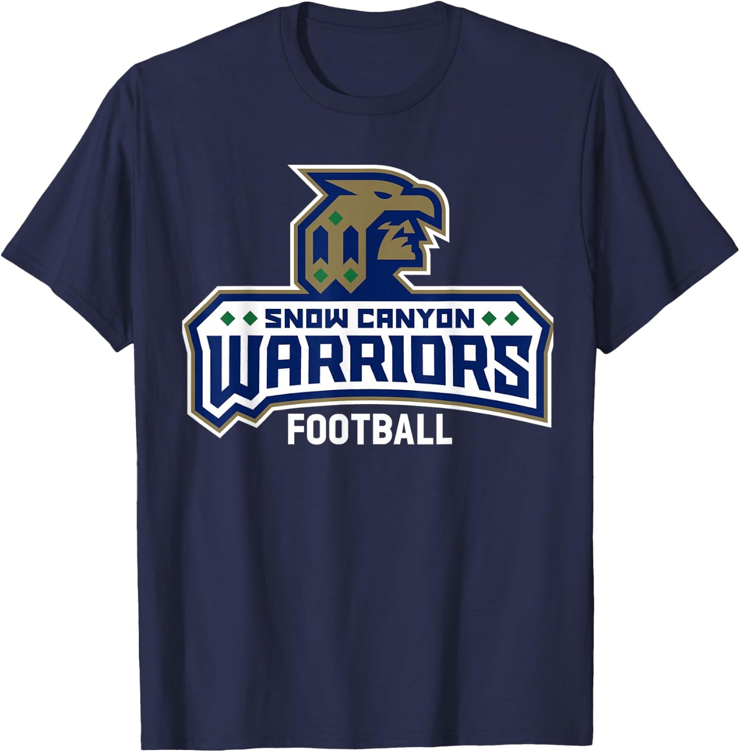 Snow Canyon High School Warriors Football T-Shirt - T-Shirt | Navy