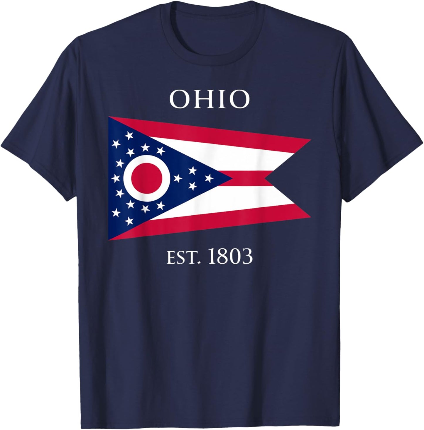 Ohio Flag 17th US State 1803 Ohioan T-Shirt - T-Shirt | Navy