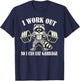 Funny Raccoon I Work Out So I Can Eat Garbage Gym Fitness T-Shirt - T-Shirt | Navy