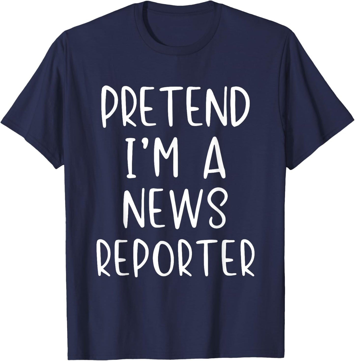 Pretend I'm A News Reporter Costume Halloween Simple Kid T-Shirt - T-Shirt | Navy