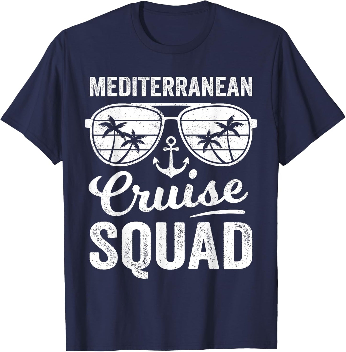 Mediterranean Cruise Squad 2025 Europe Cruise Matching T-Shirt - T-Shirt | Navy