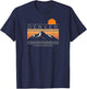 Denver Colorado Mountain Sunset Graphic T-Shirt - T-Shirt | Navy
