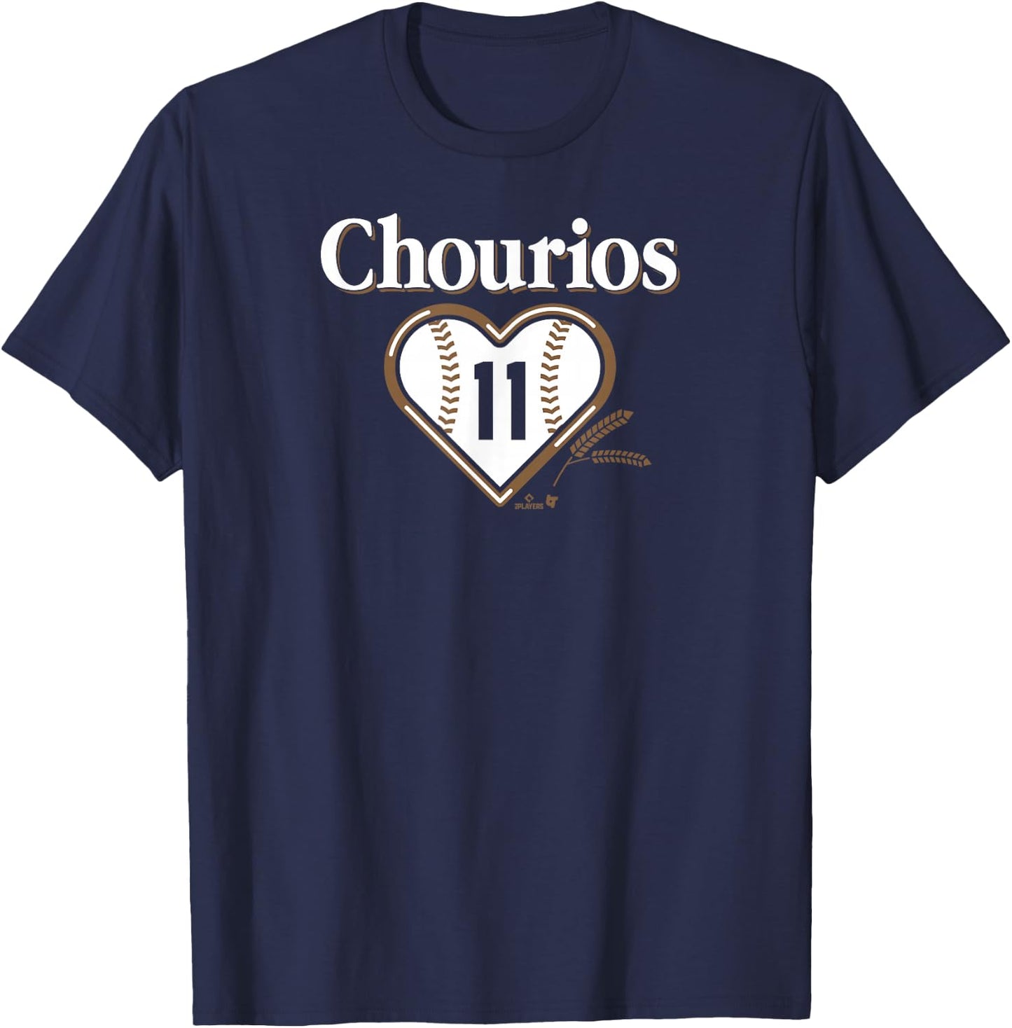 BreakingT - Jackson Chourio Chourios Milwaukee Baseball - Blue, Small, , Short Sleeve, Classic Fit, Polyester, Baseball Fans, Milwaukee Fans T-Shirt - T-Shirt | Navy