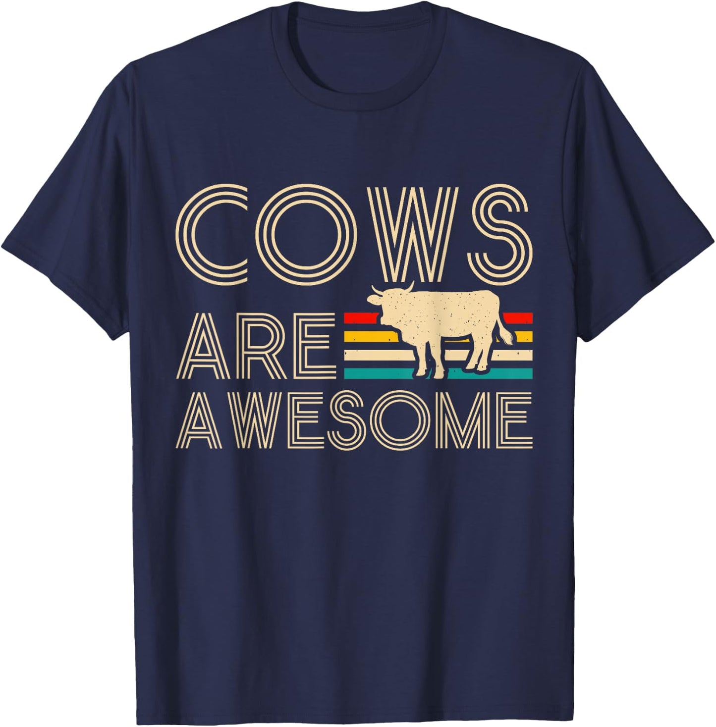 Cows Are Awesome T-Shirt - T-Shirt | Navy