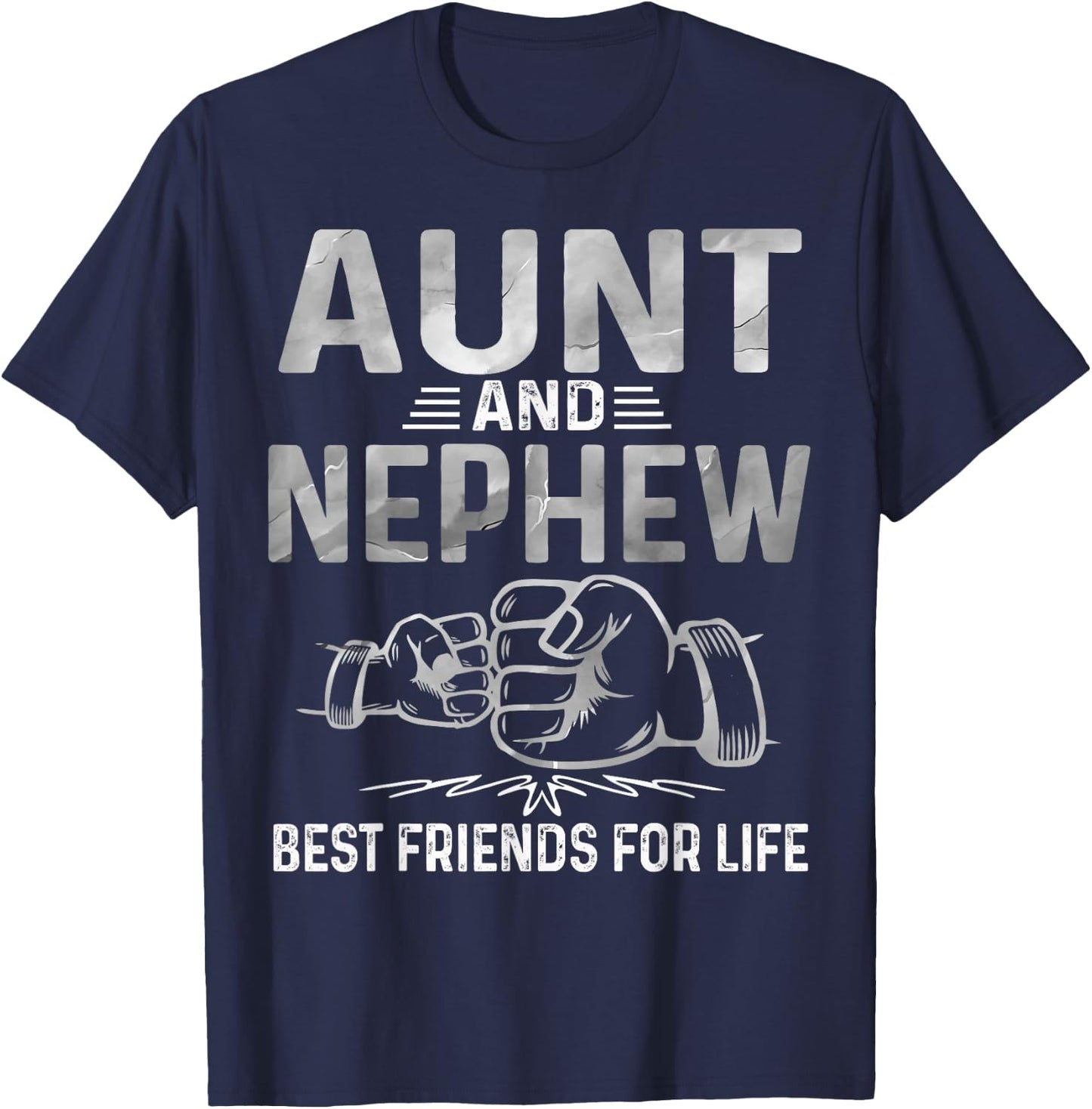 Aunt and Nephew Best Friends for Life Matching Aunt Nephew T-Shirt - T-Shirt | Navy