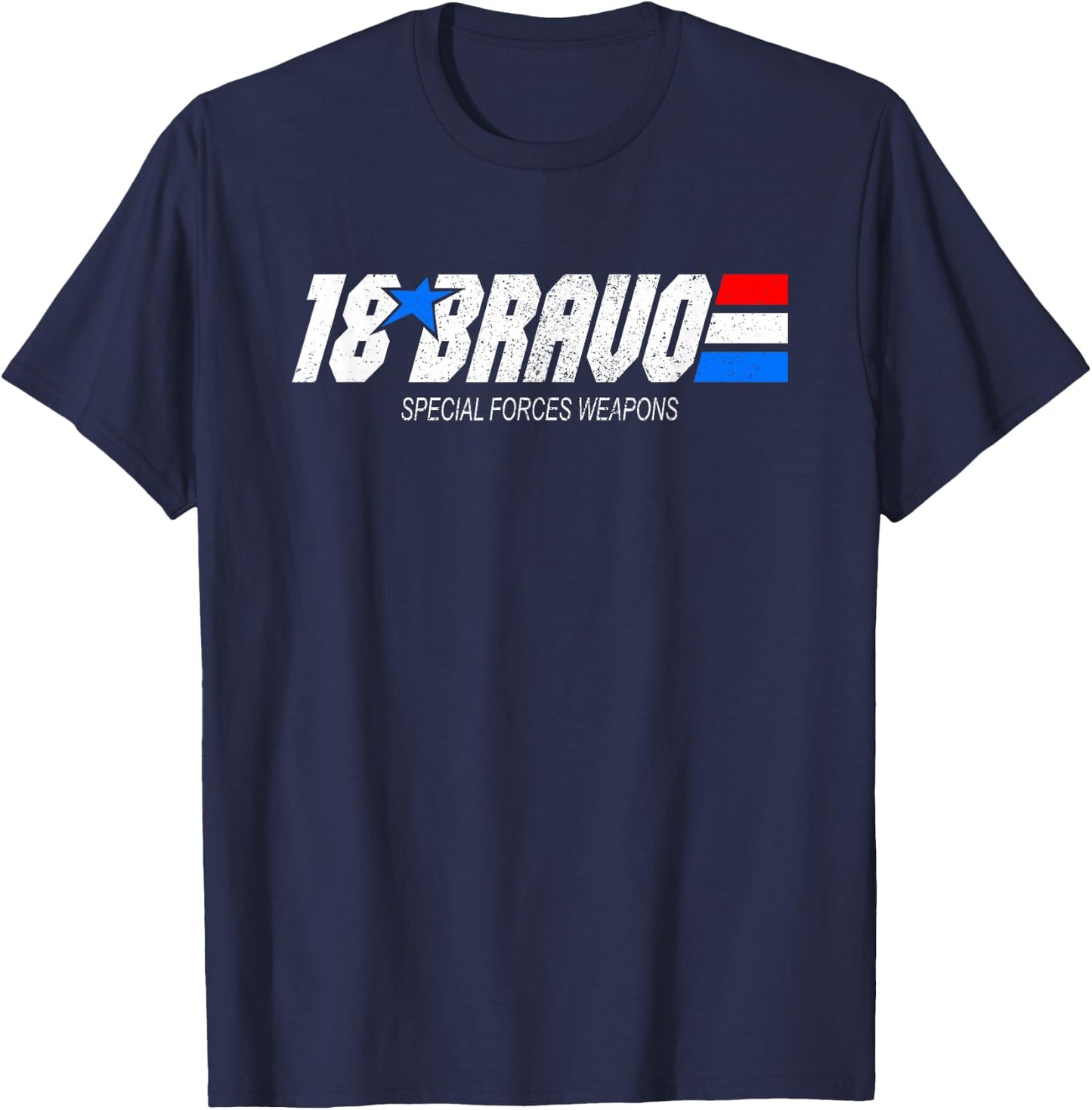 18-Bravo Special Forces Weapons Vintage MOS T-Shirt - T-Shirt | Navy