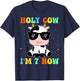 Kids Holy Cow I'm Two 7 Years Old 7th Birthday Boy Girl T-Shirt - T-Shirt | Navy